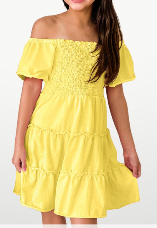 Big Kids Yellow Dress - Yellow