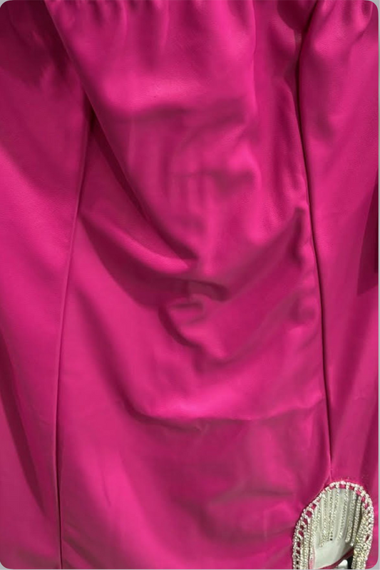 Pink leather Dress