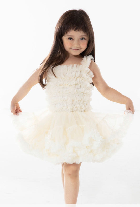 Tutu Ombre Dress - IVORY