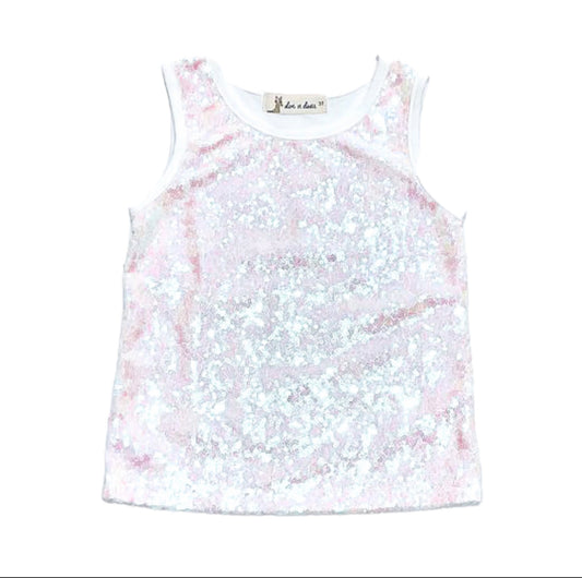 Iridescent Sequined Tank Top