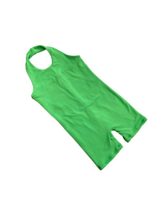 Kid’s Halter Neck Romper/Jumpsuit White & Green