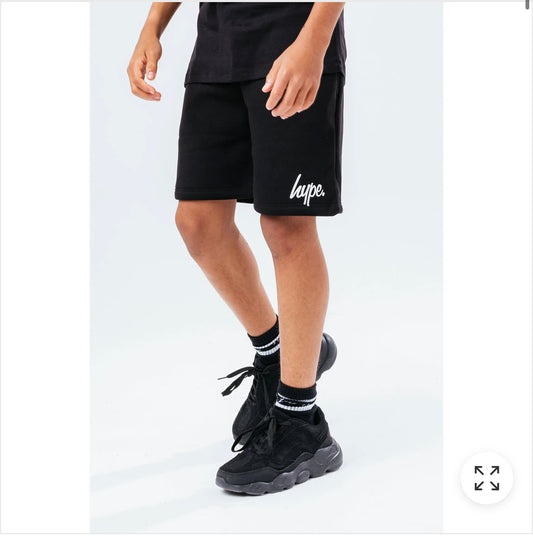 Hype Boys Black Script Shorts