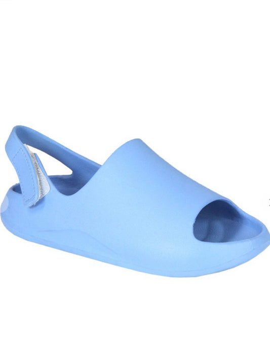 KIDS VELCRO STRAP FLAT SANDALS- BLUE Boys & Girls