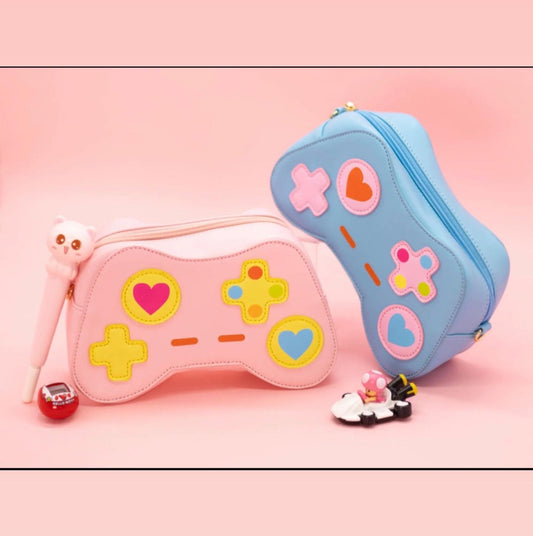One More Level - Game Controller Handbag - Blue