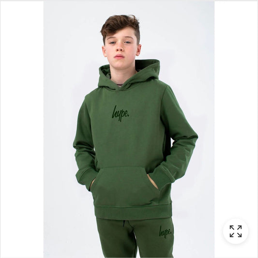 Hype Boys Khaki Green Scribble Hoodie & Joggers Set