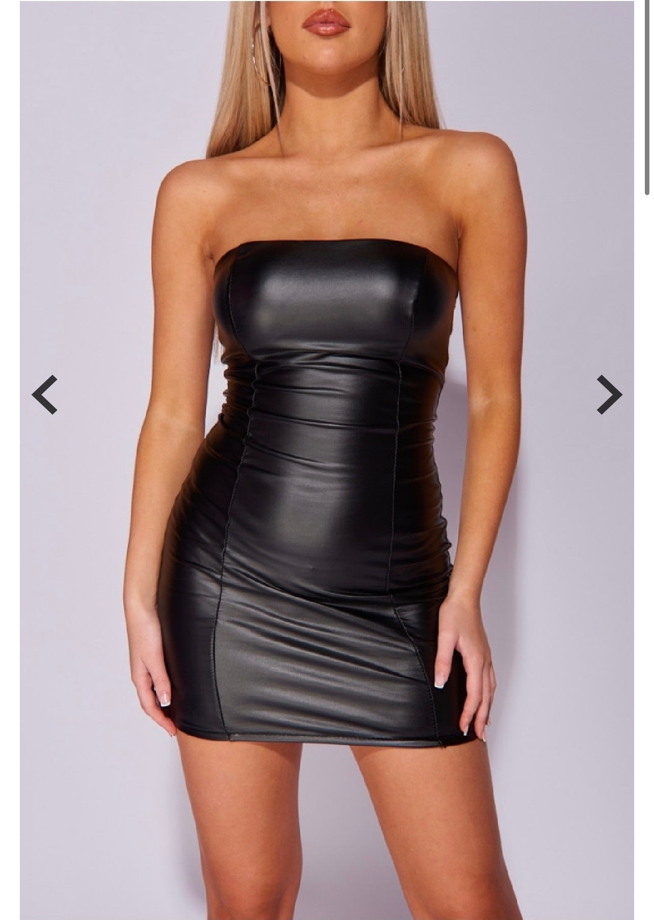 knee length dresses for ladies Black Leather Dress – Star Star Shop ✨