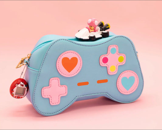 One More Level - Game Controller Handbag - Blue