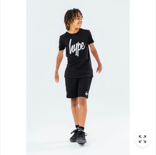 Hype Unisex Black Script T-Shirt