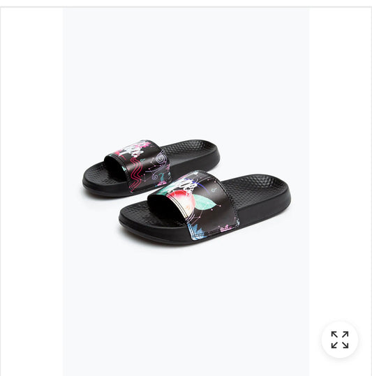 Hype kids Unisex Black Slides