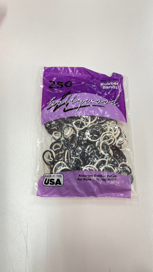 Black and White Rubber Bands -hair accessories