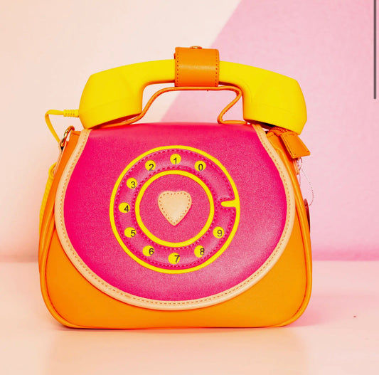 Ring Ring Phone Convertible Handbag - Fruity Fresh Orange Pink