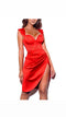 Red Satin Corset Dress