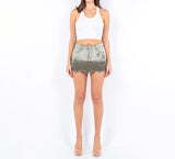 Distressed Ombre Washed Mini - Olive