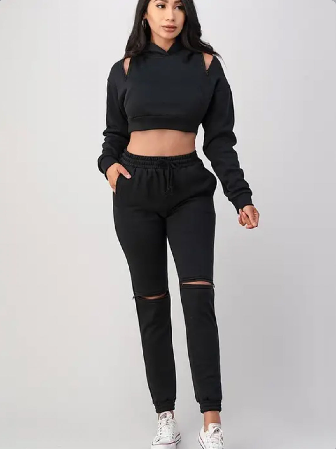 Zipper Detail Activewear SET