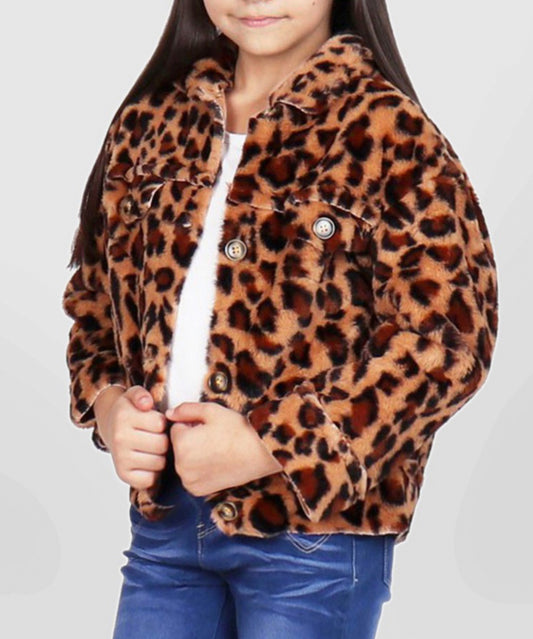 Soft Faux Fur Leopard Jacket