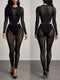 Mesh bodysuit legging Set