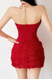 Strapless Corset Top & Floral Mini Skirt Set