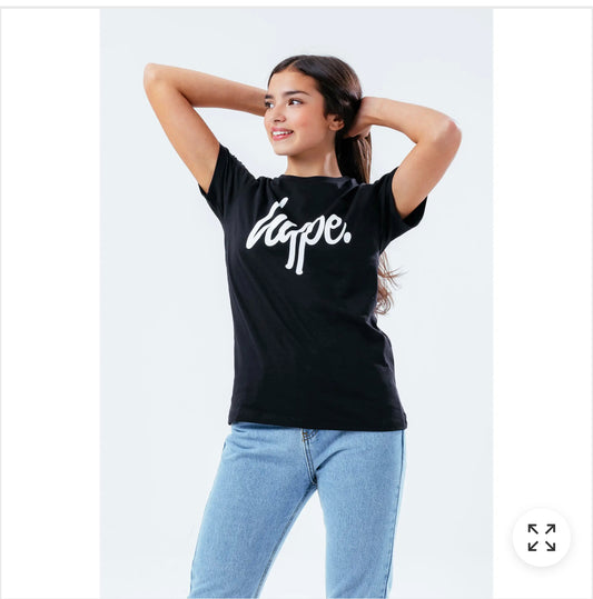 Hype Unisex Black Script T-Shirt