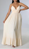RUFFLE HEM MAXI DRESS