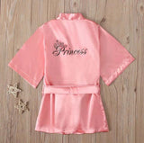 Girls Birthday Princess Satin Robe