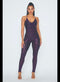 Women’s Sparkly Metallic Scoop Neck Jumpsuit