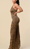 LEOPARD PRT HALTER NECK GOLD CHAIN JUMP