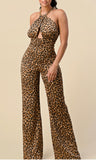 LEOPARD PRT HALTER NECK GOLD CHAIN JUMP