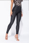 Women Black Coated High Waist Jeggings- pants