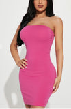 TUBE BODYCON DRESS - PINK