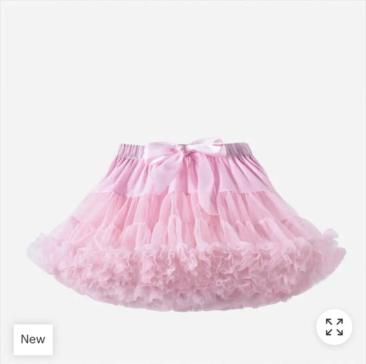 Girl's Tutu Mesh Princess Skirt - Pink. Birthday