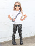 Girl's Faux Leather Legging