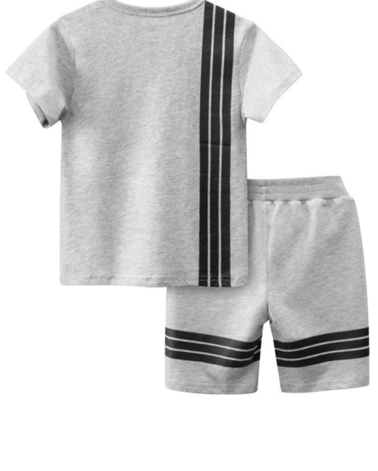 Boy's Striped Tee and Shorts SET