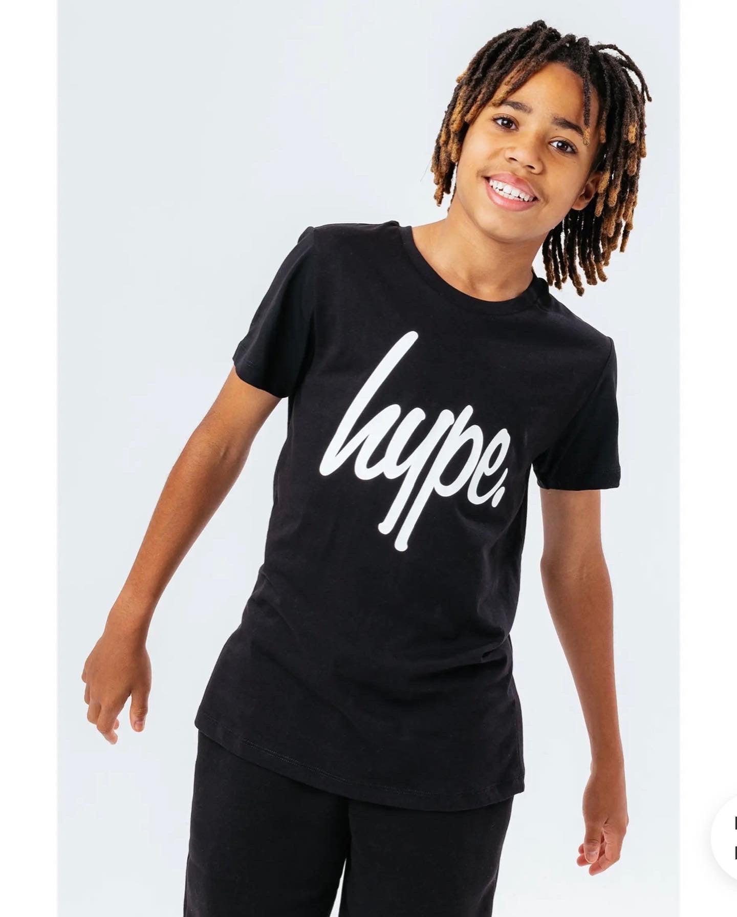 Hype Unisex Kids Black Script T-shirt