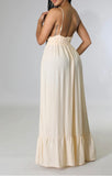 RUFFLE HEM MAXI DRESS