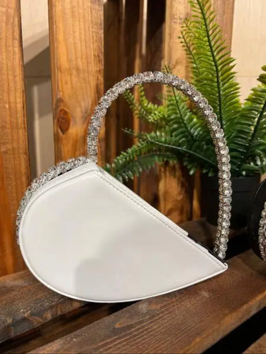 HEART SHAPED PURSE- WHITE