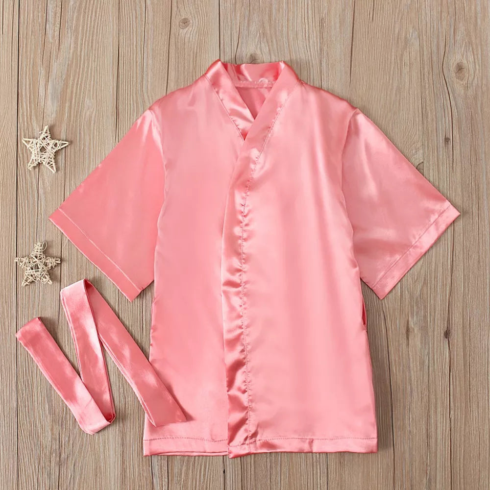 Girls Birthday Princess Satin Robe